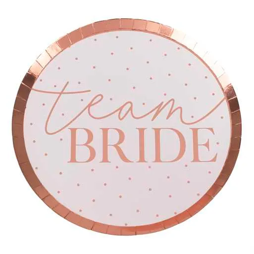 Team Bride Pappteller - 8 Stück – Bild 2