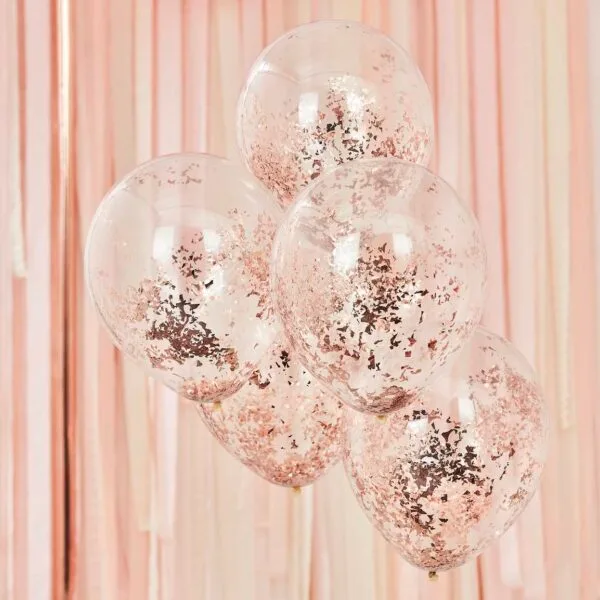 Konfetti-Luftballons 'Mix it up' roségold