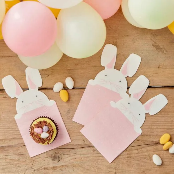 Guckende Hasen Ostern Servietten – Bild 2