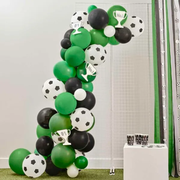 Fußball Ballonbogen mit Karte Trophäe Dekorationen