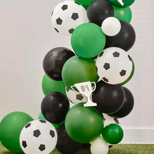 Fußball Ballonbogen mit Karte Trophäe Dekorationen – Bild 2