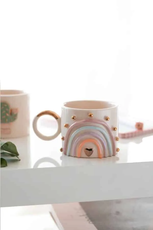 REGENBOGEN- Keramik Tasse