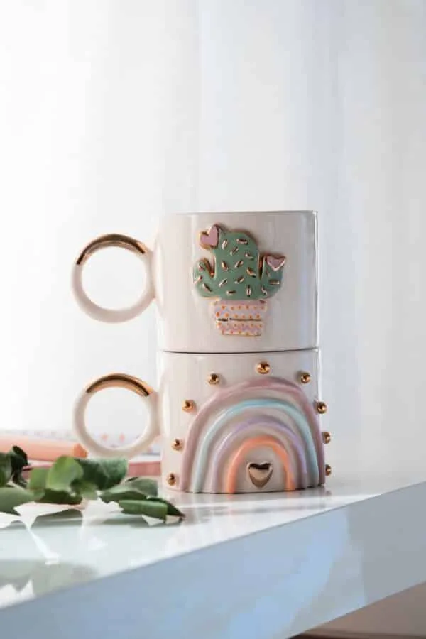 REGENBOGEN- Keramik Tasse – Bild 2